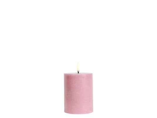 Vela cilíndrica LED 7,8 x 10,1 cm rosa rústico - Uyuni Lighting
