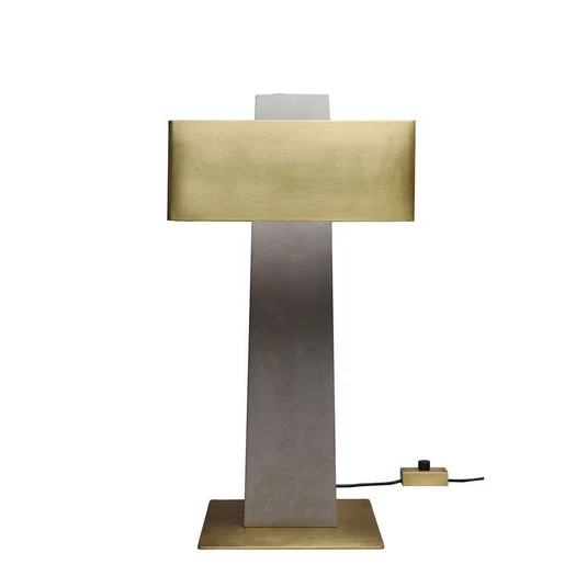Iota Lámpara de Sobremesa Concrete/Brass - DCW