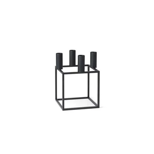 Portavelas Kubus 4, negro, 4 ranuras - Audo