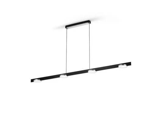 Lámpara colgante Inlay S1800 Linear, negro/plata - Light-Point