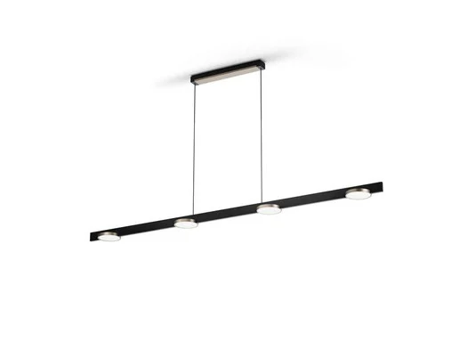 Lámpara colgante Inlay S1800 Linear CCT negro/dorado - Light-Point