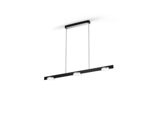 Lámpara colgante lineal Inlay S1250, negro/plata - Light-Point