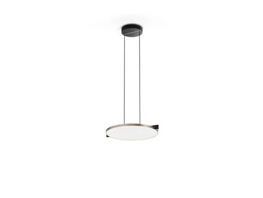 Lámpara colgante Inlay S3 Disc Ø43,8 cm, negro/dorado - Light-Point