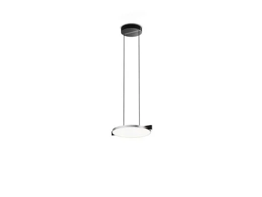 Lámpara colgante Inlay S2 Disc Ø34,2 cm negro/plata, Light-Point