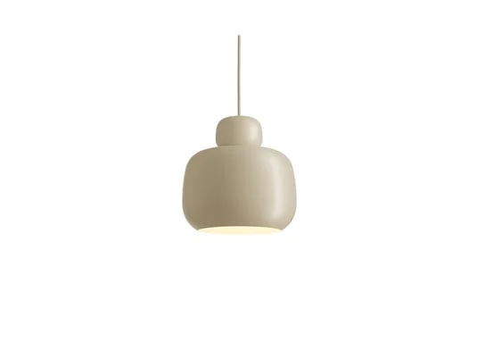 Lámpara colgante Stone grande, beige, metal, Ø 24 cm - Woud