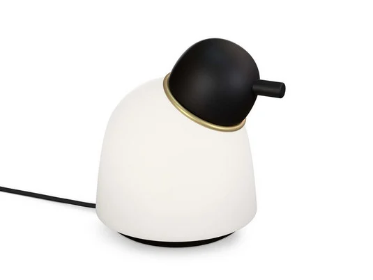 Bird Lámpara de Sobremesa H21,5 Black/Brass/Opal - Belid