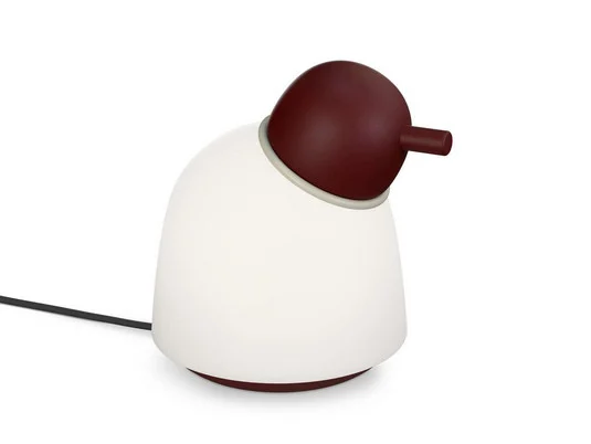 Bird Lámpara de Sobremesa H21,5 Dark Red/Sand/Opal - Belid