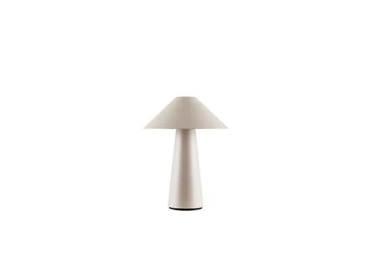 Lámpara de mesa recargable Cannes de Globen Lighting, beige, 26 cm IP44