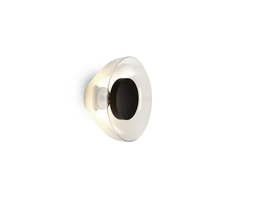 Aplique de pared LED MARSET Aura, Ø 18 cm, encendido/apagado, translúcido