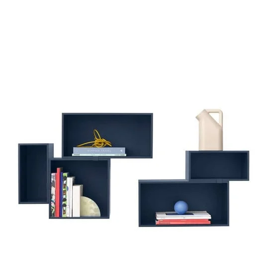 Mini Stacked Storage System Clips azul, juego de 5 - Muuto