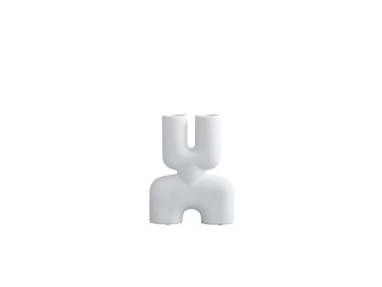 Cobra Double Vase Mini Bone Blanco - 101 Copenhagen