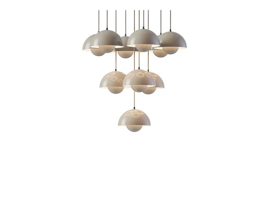 Lámpara de araña Flowerpot VP10 Ø53 gris-beige - &Tradition