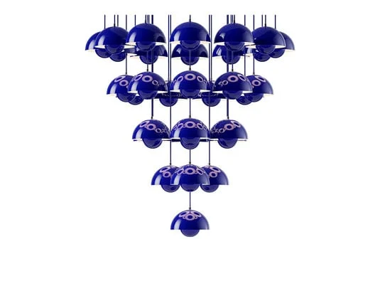 Lámpara de araña Flowerpot VP10 Ø89 azul crepuscular - &Tradition