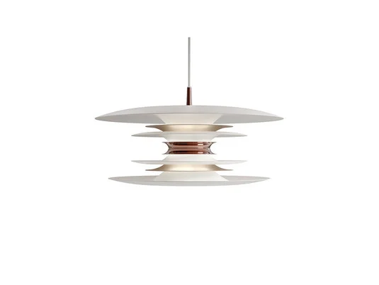 Diablo Lámpara Colgante Ø50 Matt White/Rosé Silver - Belid