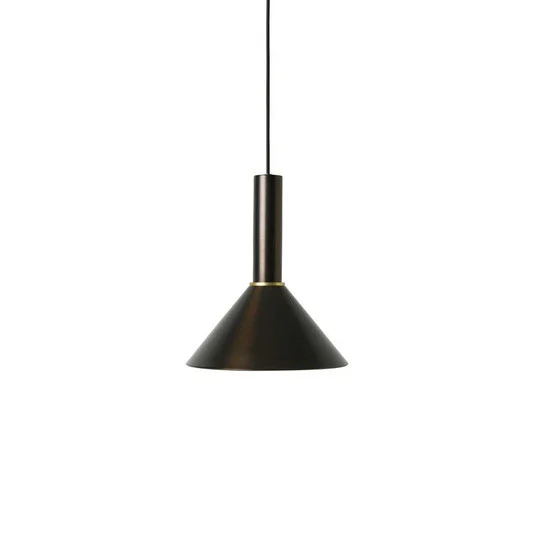 Collect Lámpara Colgante Cono High Latón Negro - Ferm Living