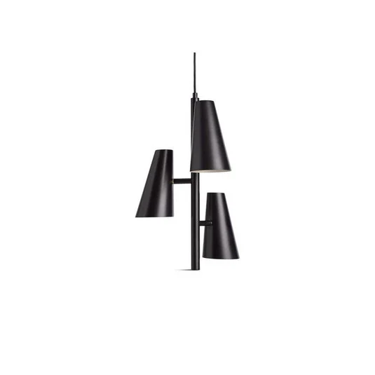 Cono Lámpara colgante 3 Negro - Woud
