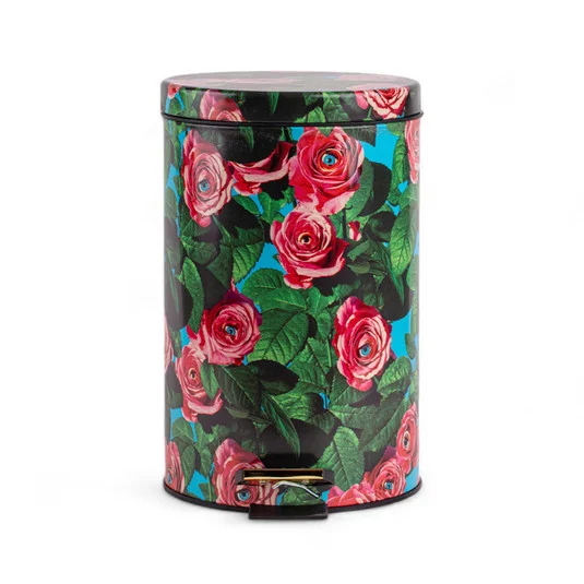 Roses Toiletpaper Home Papelera Ø25xH39,5 Multicolor - Seletti