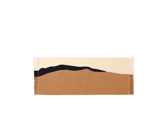 Soil Kelim Runner 70x180 Dark Piaskowa/Off-White - Ferm Living