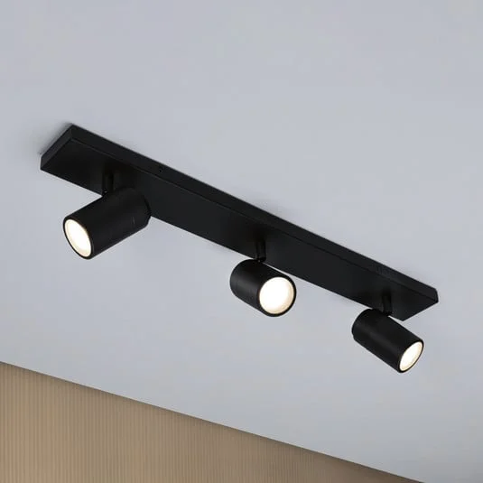 Downlight Paulmann Zyli negro, longitud 60 cm, 2 luces, IP44