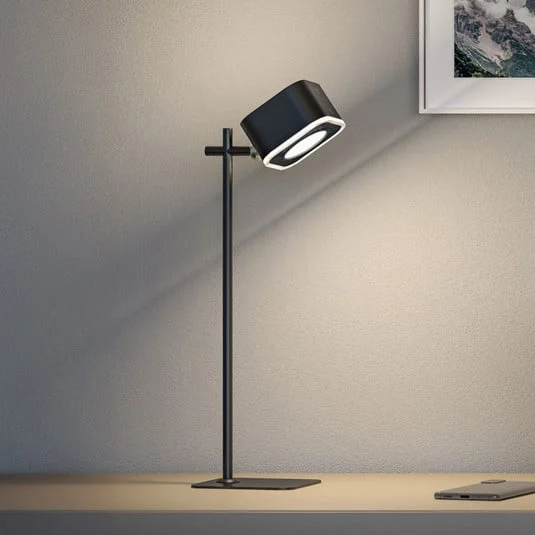 lámpara de mesa LED Paulmann Varia, negra, 37 cm, atenuable CCT