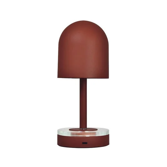 Lámpara recargable Luceo de AYTM, marrón, metal, 24 cm, atenuable, IP44