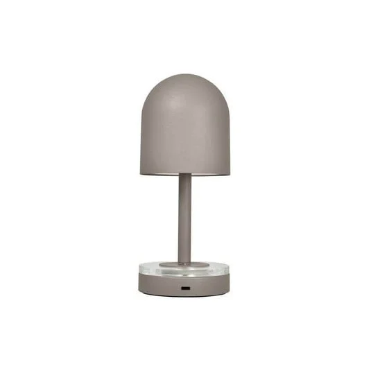 Lámpara recargable Luceo de AYTM, color topo, metal, 24 cm, atenuable, IP44