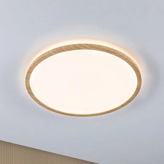 lámpara LED de techo Paulmann Atria Shine Ø42 cm roble IP44 3000 K