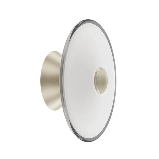 Aplique de pared LED LOOM DESIGN Solene, blanco, cristal, Ø 20 cm