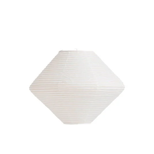HAY Pantalla de lámpara Diamond, Ø50 cm, blanca, papel/bambú