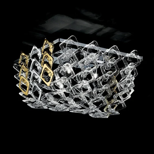 Plafón de vidrio Murano Quadrus