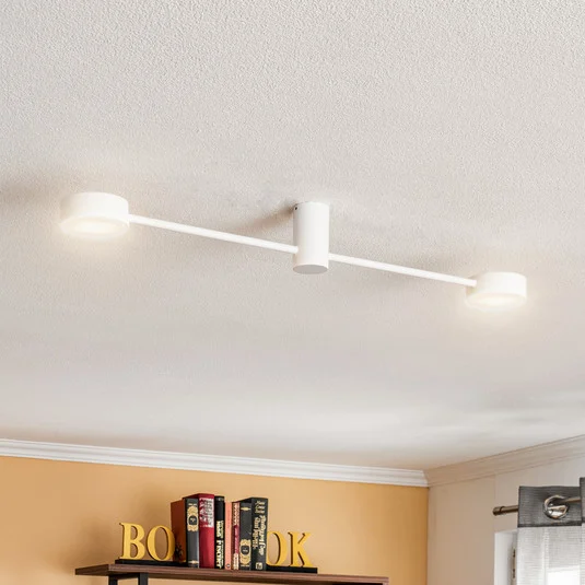 Plafón Orbit II, blanco, 2 luces