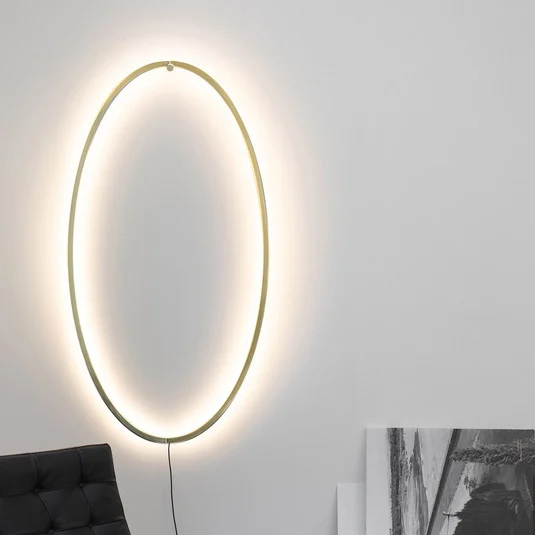 Nemo Ellisse aplique de pared LED 2.700K oro pulido