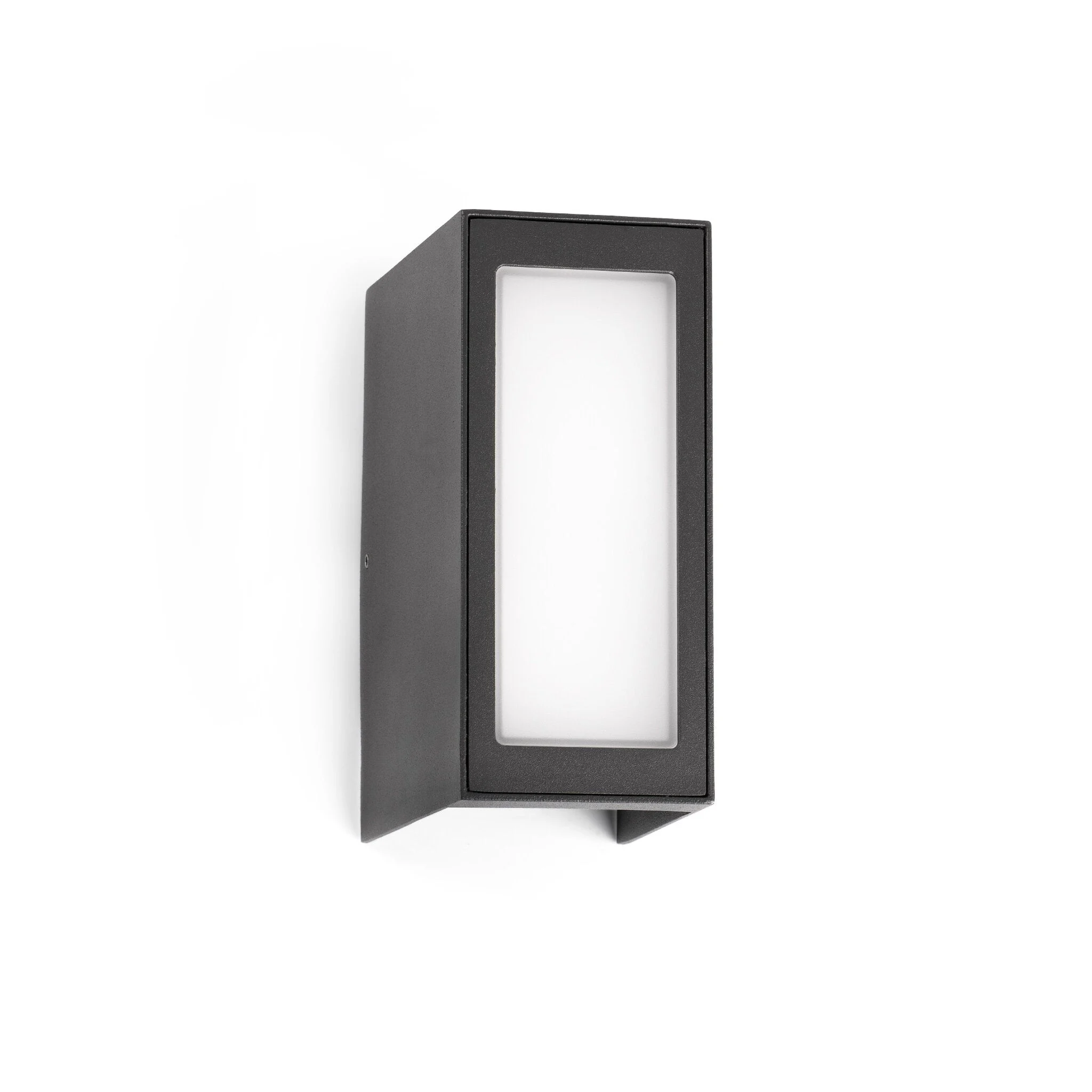 Aplique de exterior Faro Log 17cm LED gris oscuro 3000K IP54 opal 70264