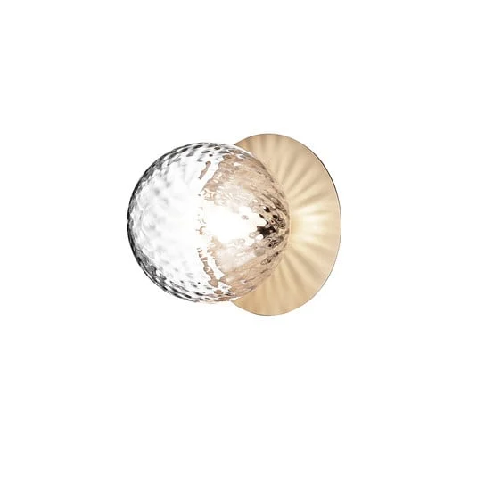 Liila 1 foco mediano, dorado/transparente, IP44, blanco cálido - Nuura
