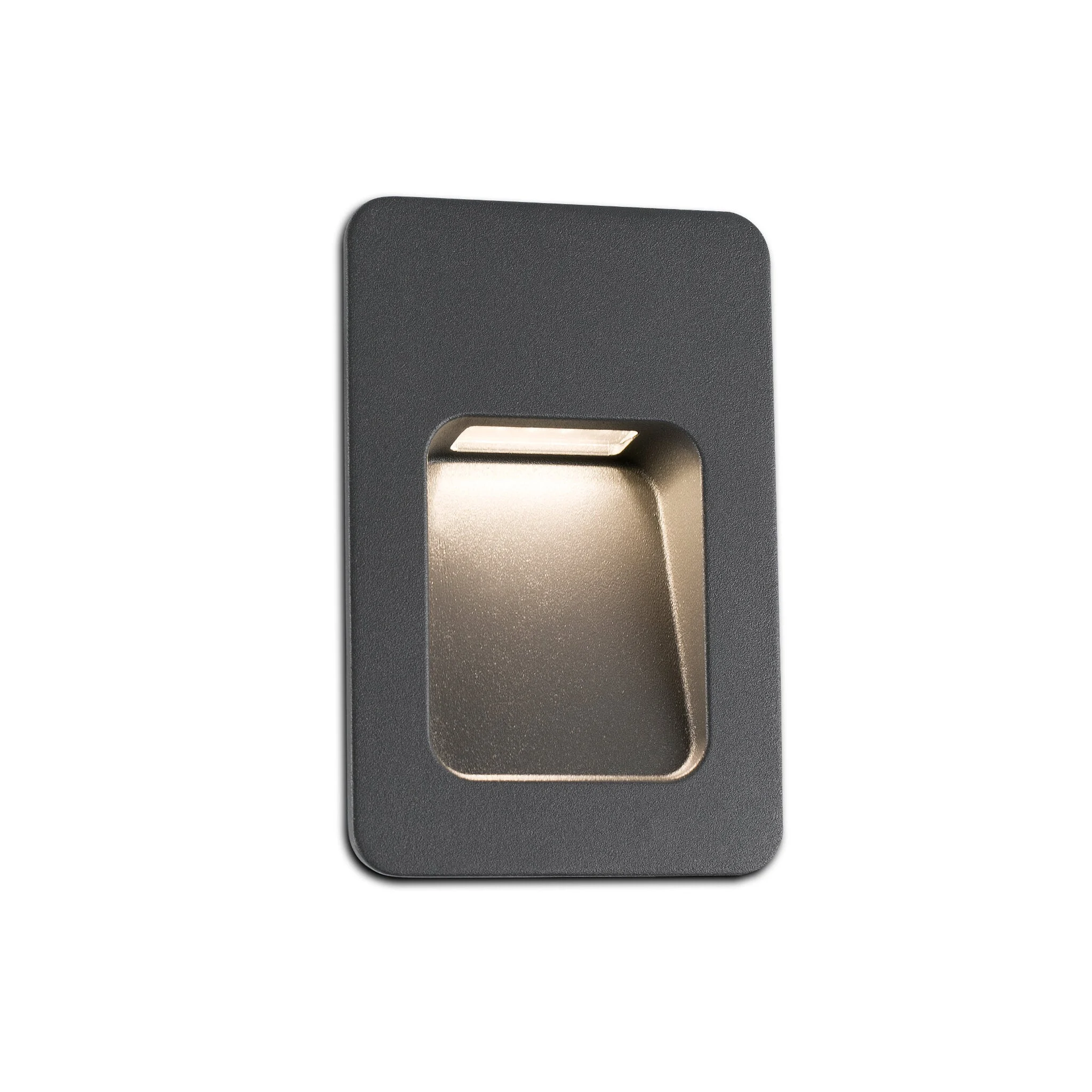 Empotrable de pared exterior Faro Nase 14cm LED gris oscuro 3000K IP44 120° rct 70399