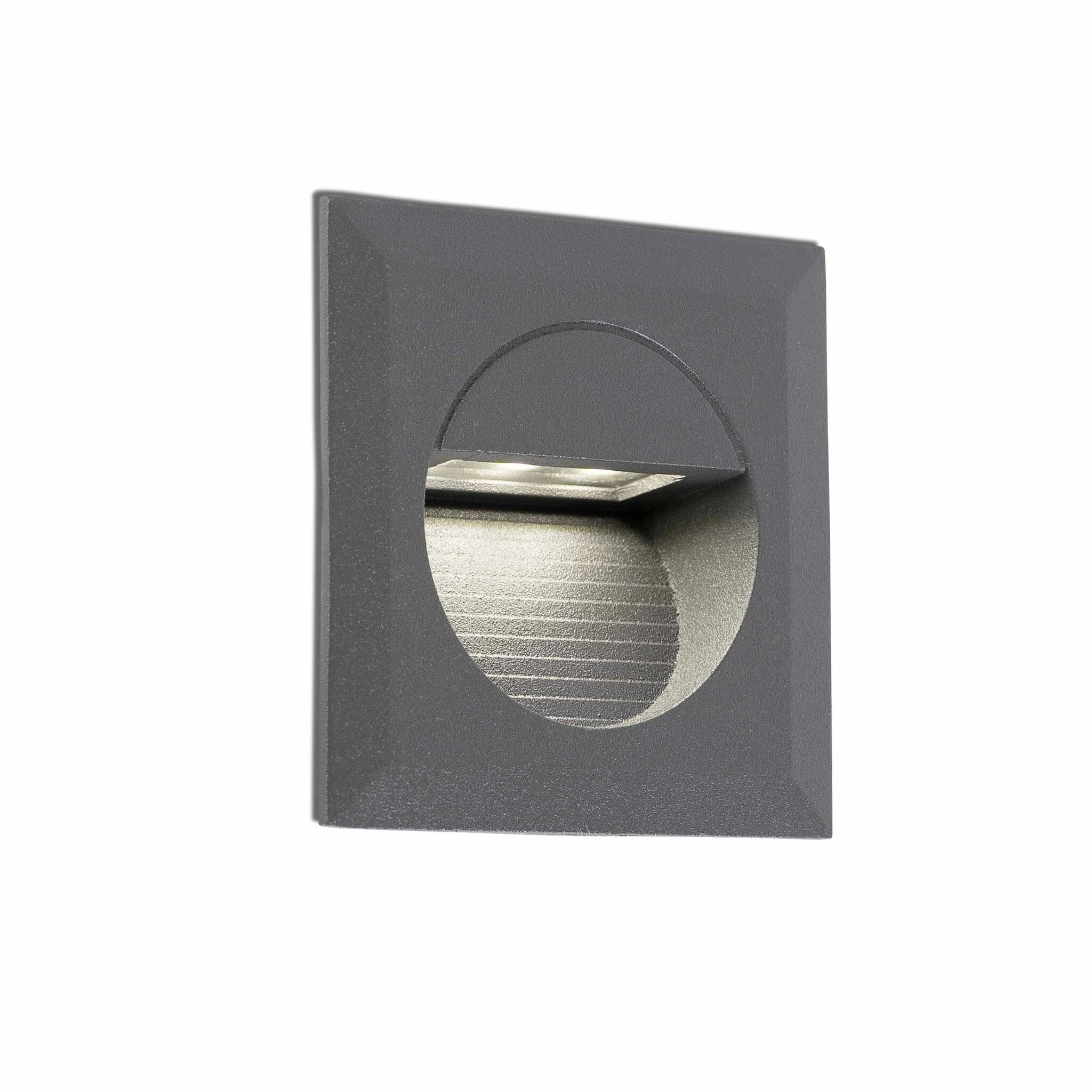 Empotrable de pared exterior Faro Mini LED gris oscuro 4000K IP44 45° carter 70402