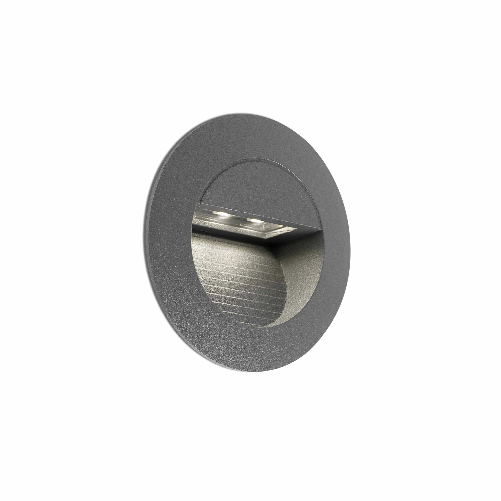 Empotrable de pared exterior Faro Mini LED gris oscuro 4000K IP44 45° racing 70403