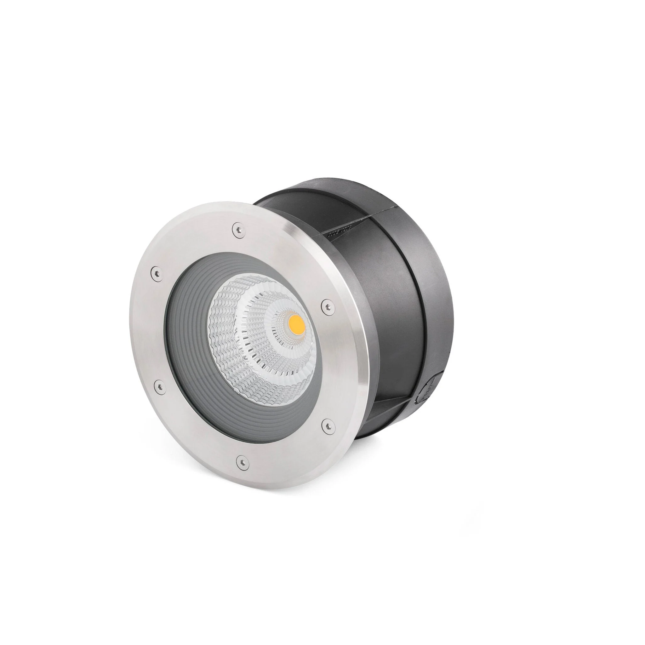 Empotrable de suelo exterior Faro Suria 12cm LED inoxidable satinado 3000K IP67 24° 22cm 70586