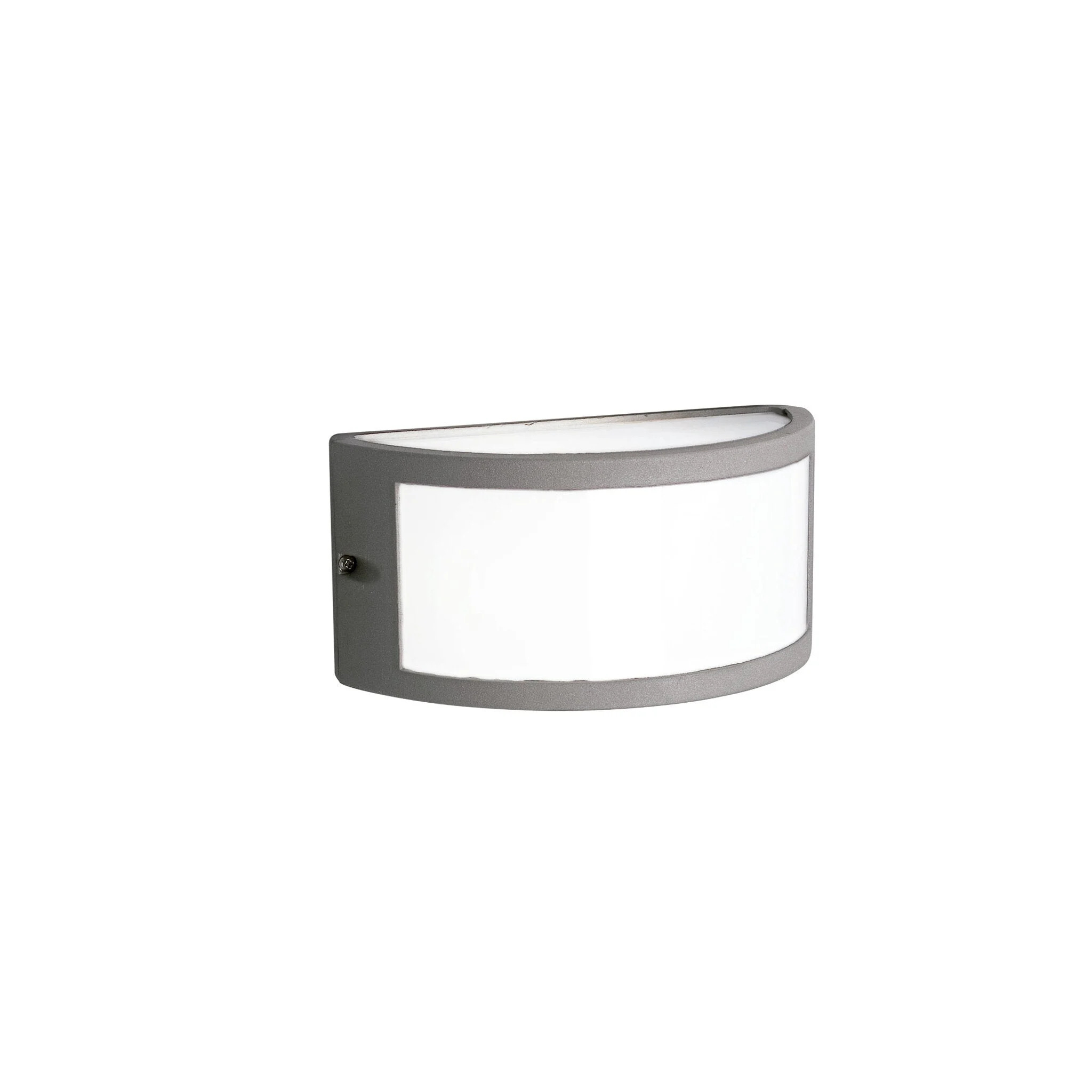 Aplique de exterior Faro Negus 12cm E27 LED gris IP54 opal 70696