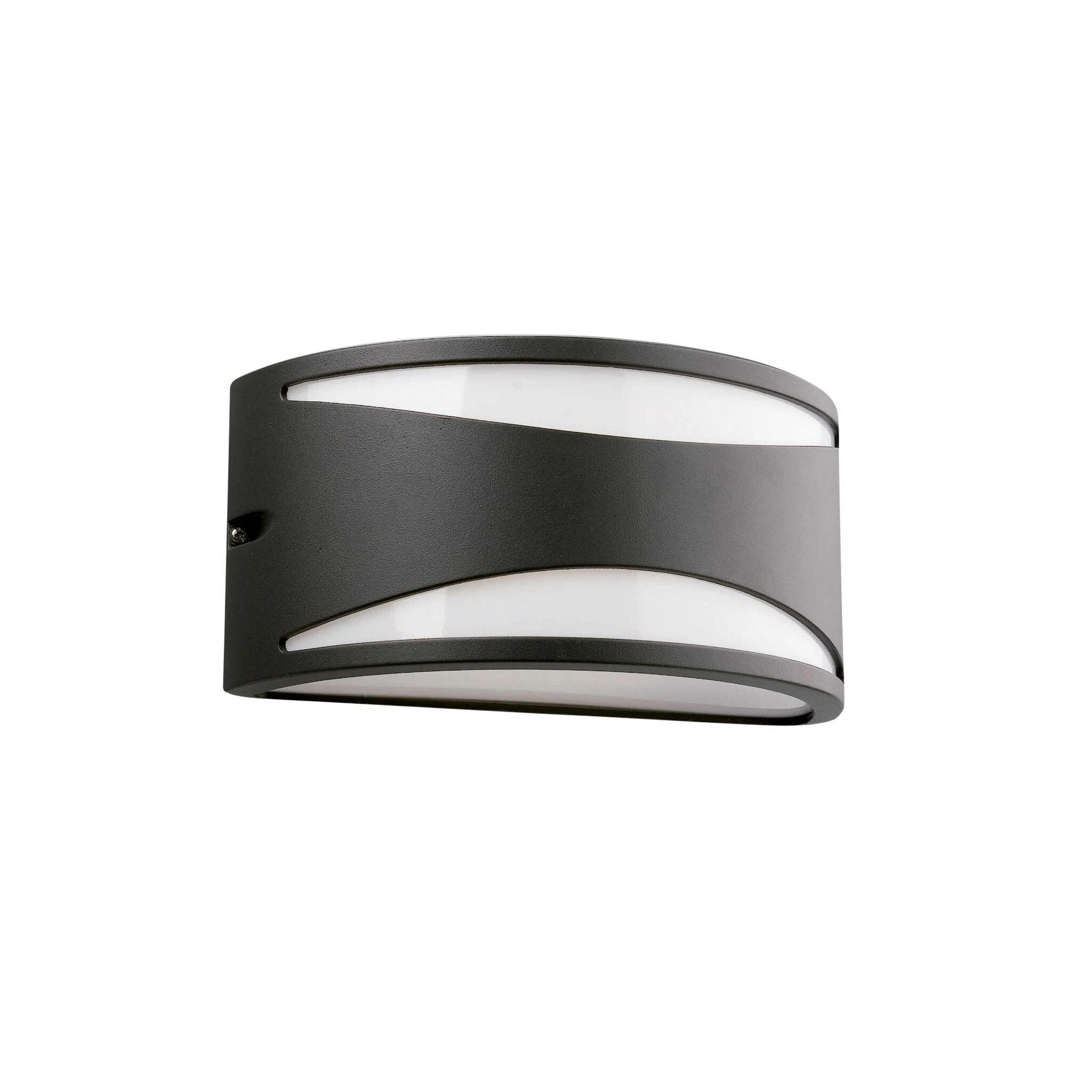 Aplique de exterior Faro Bonn 12cm E27 LED gris oscuro IP44 opal 70697