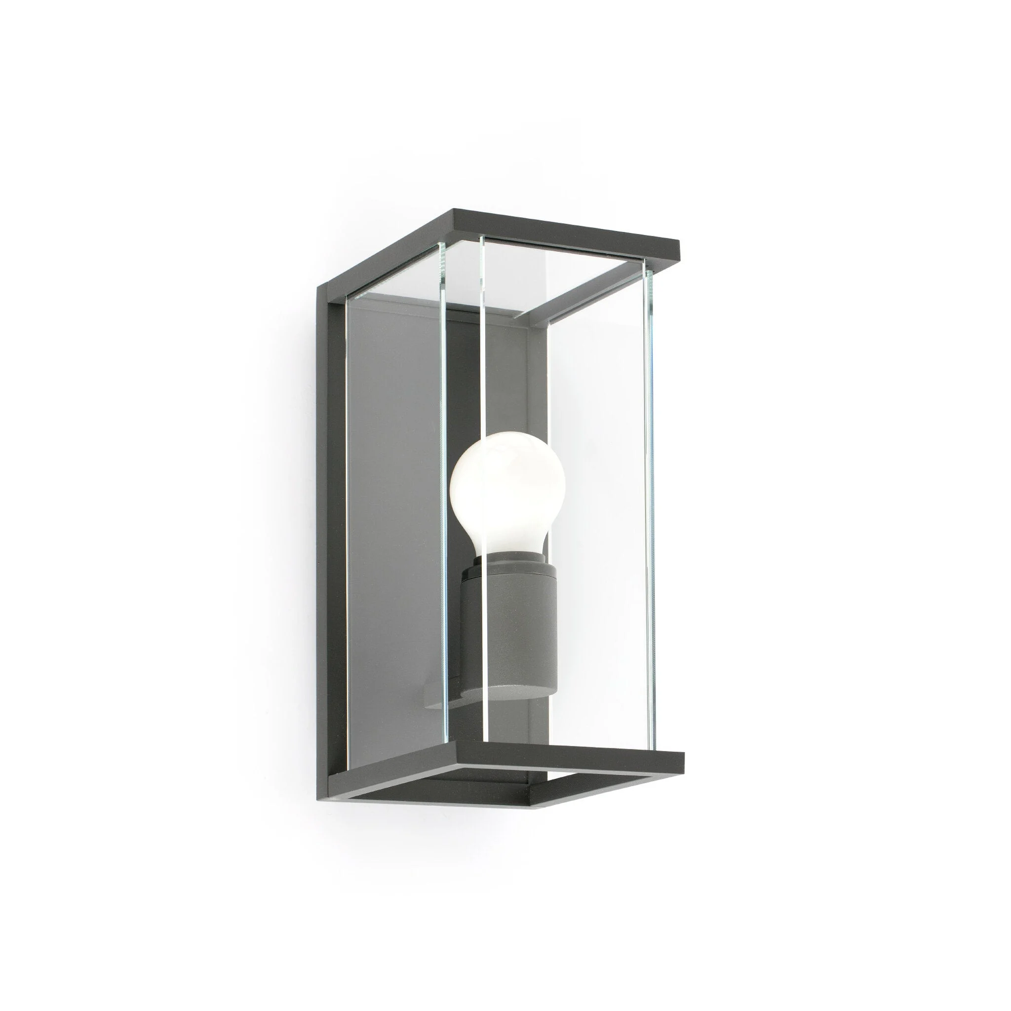 Aplique de exterior Faro Nala 29cm E27 LED gris oscuro IP54 70773