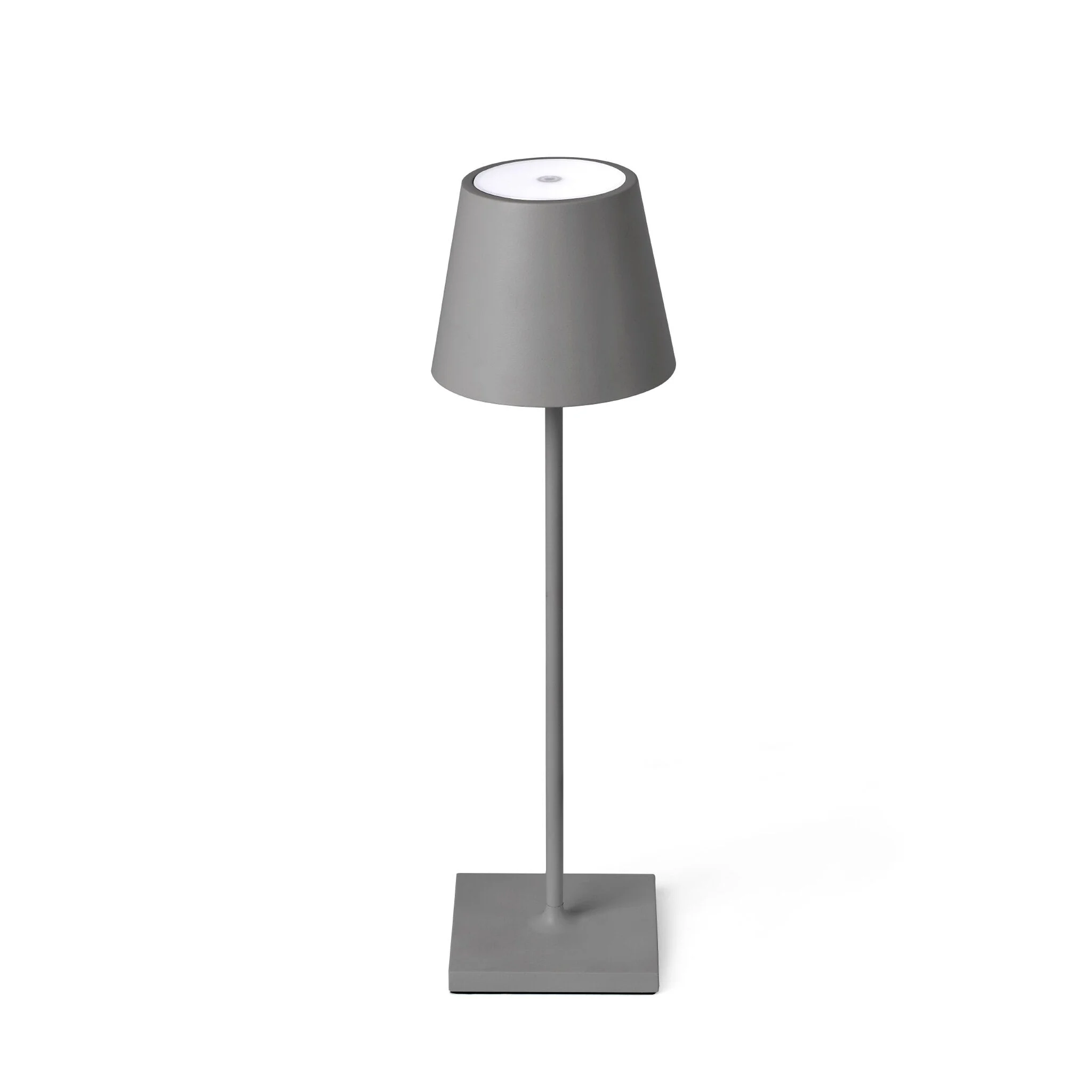 Lámpara de mesa de exterior portátil Faro Toc 38cm LED gris mate 3000K IP54 opal 70777