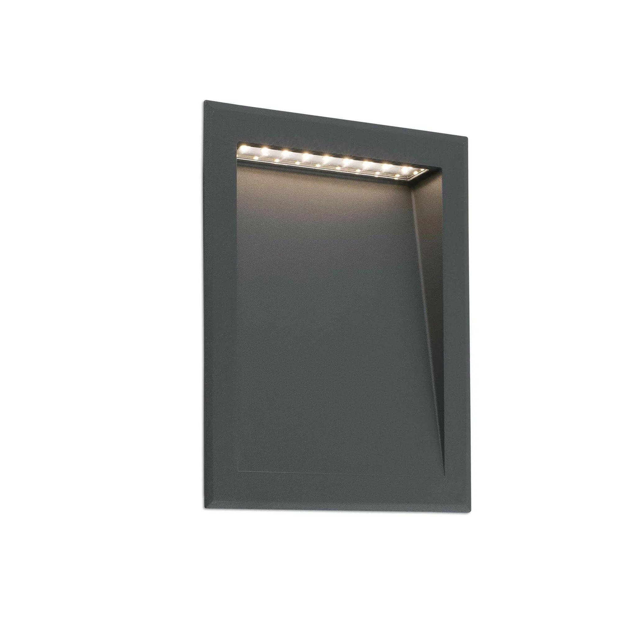 Empotrable de pared exterior Faro Soun 24cm LED gris oscuro 3000K IP65 120° 70900