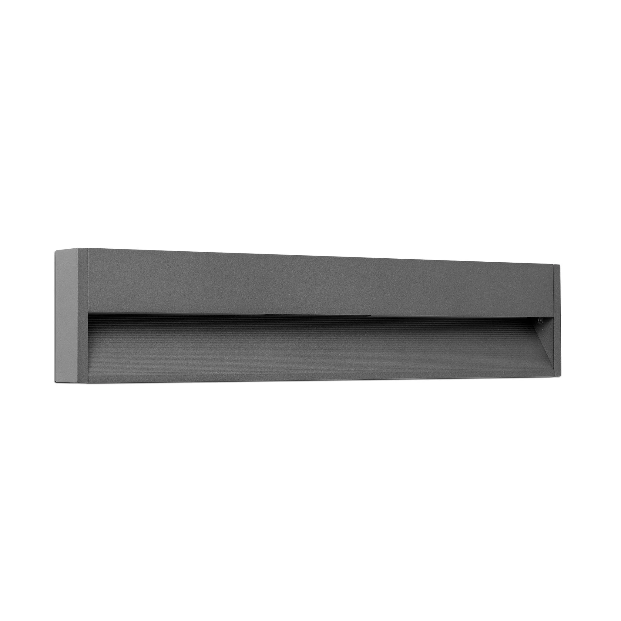Aplique de exterior Faro Grada 13cm LED gris oscuro 3000K IP54 opal 60cm 70910