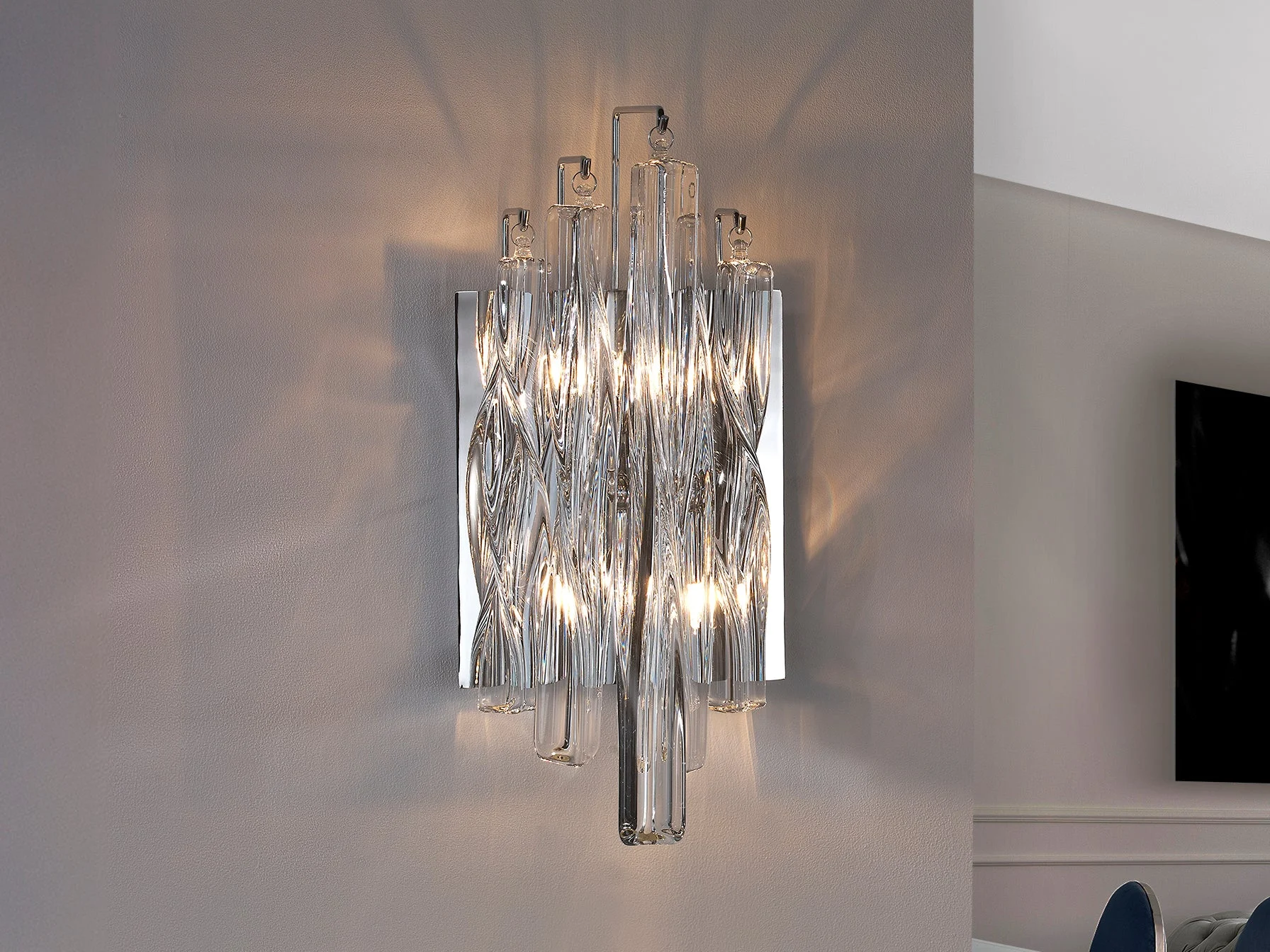 Lámpara aplique de pared Schuller Manacor 2 luces cromo