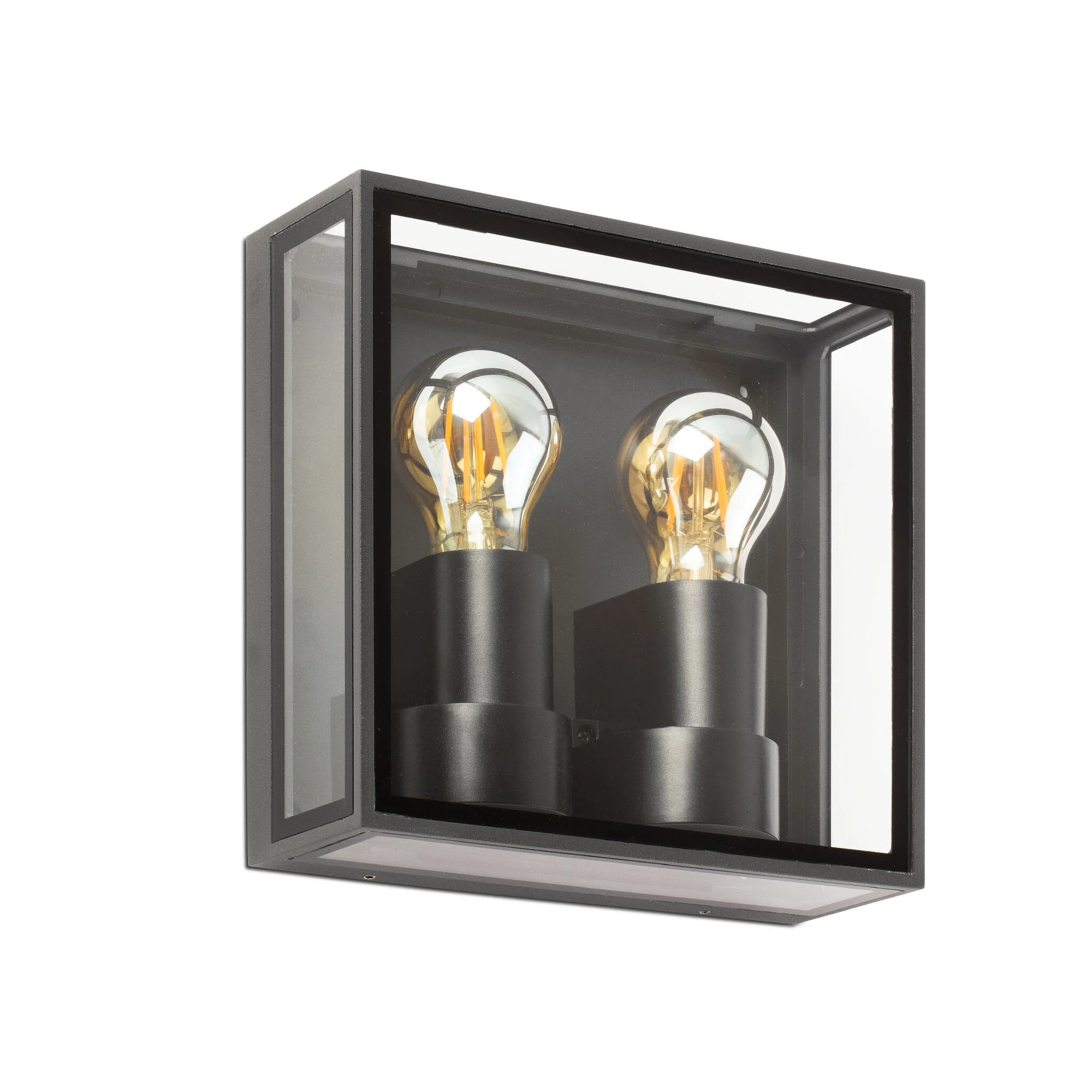 Aplique de exterior Faro Pomo 22cm E27 LED gris oscuro IP65 71306