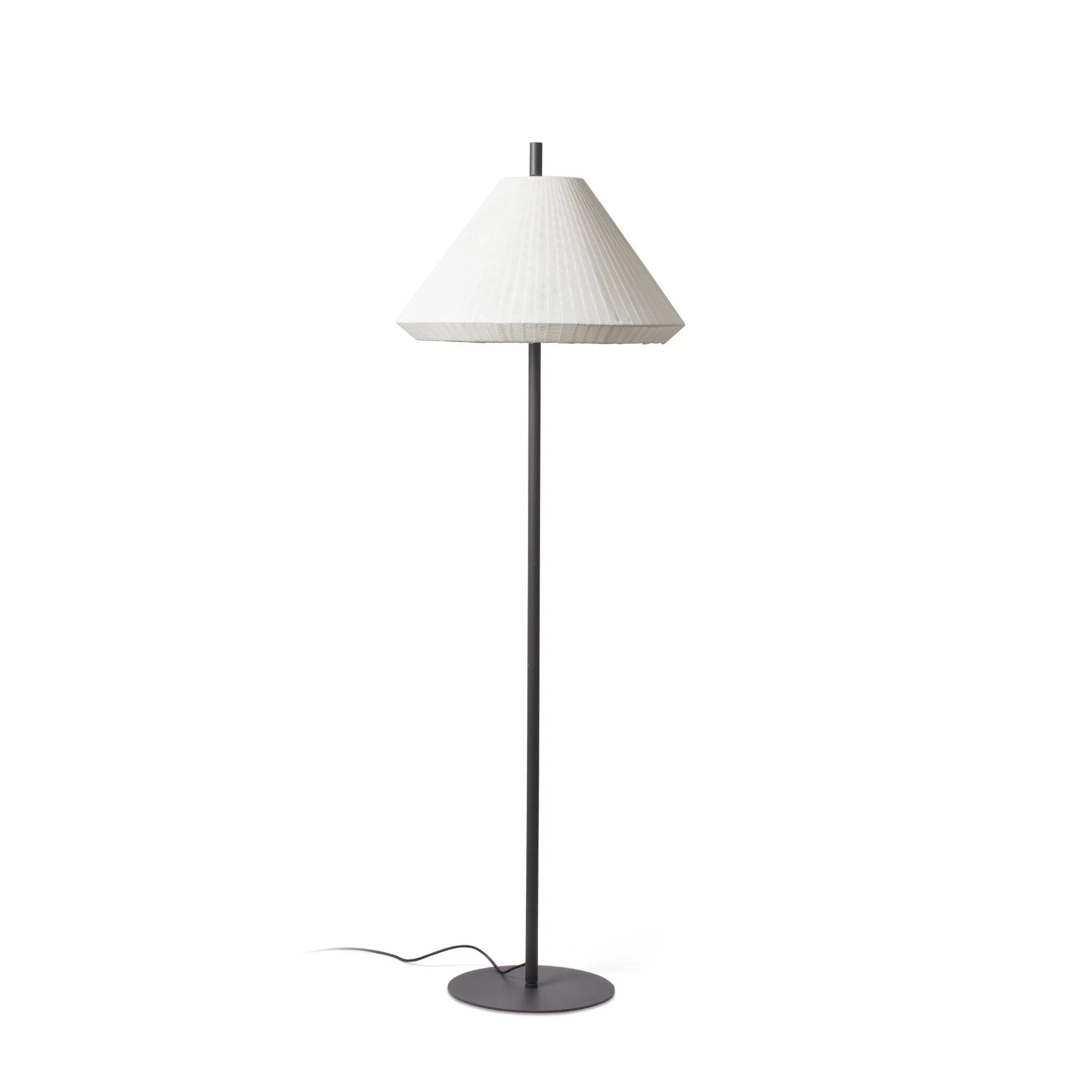 Lámpara de pie de exterior Faro Saigon 195cm E27 LED gris y blanco IP65 T70 opal 71569-05