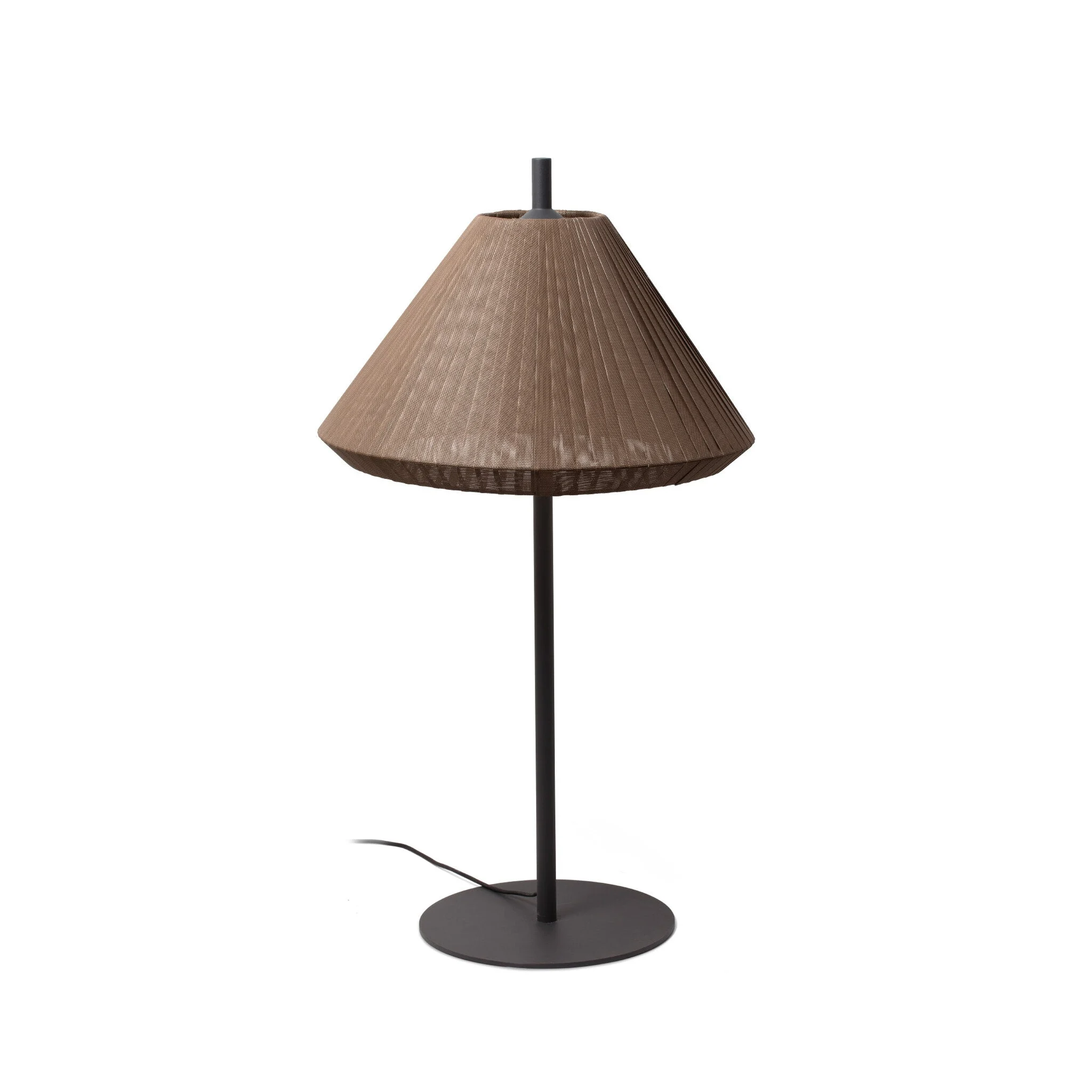 Lámpara de pie de exterior Faro Saigon 120cm E27 LED marrón IP65 T70 opal out 71575-06