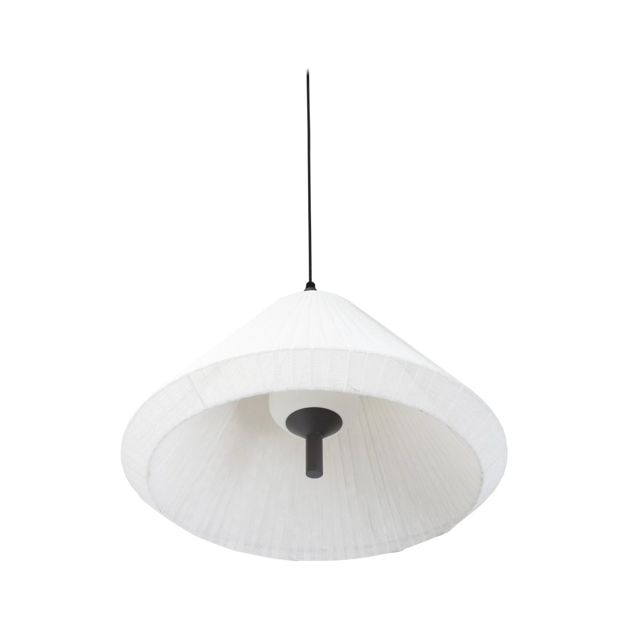 Lámpara colgante de exterior Faro Saigon 68cm E27 LED gris y blanco IP65 T70 opal 71579C-05