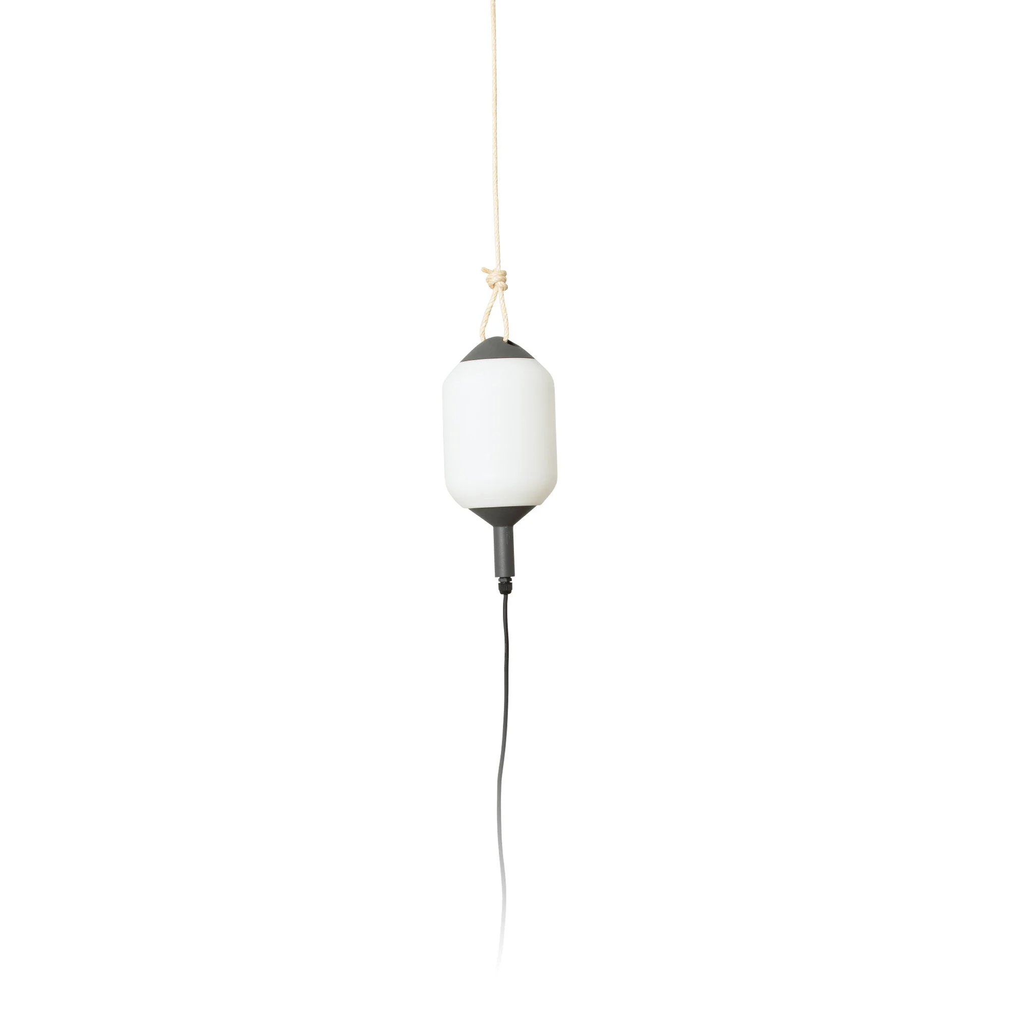 Lámpara colgante de exterior Faro Saigon 56cm E27 LED gris y blanco IP65 R17 out 71584-03